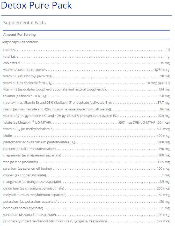 Detox Pure Pack 30Ct by Pure Encapsulations
