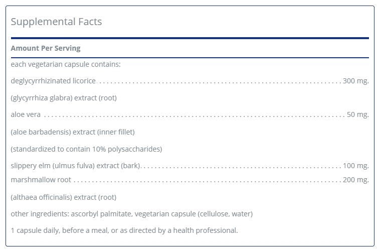 DGL Plus 180 capsules by Pure Encapsulations