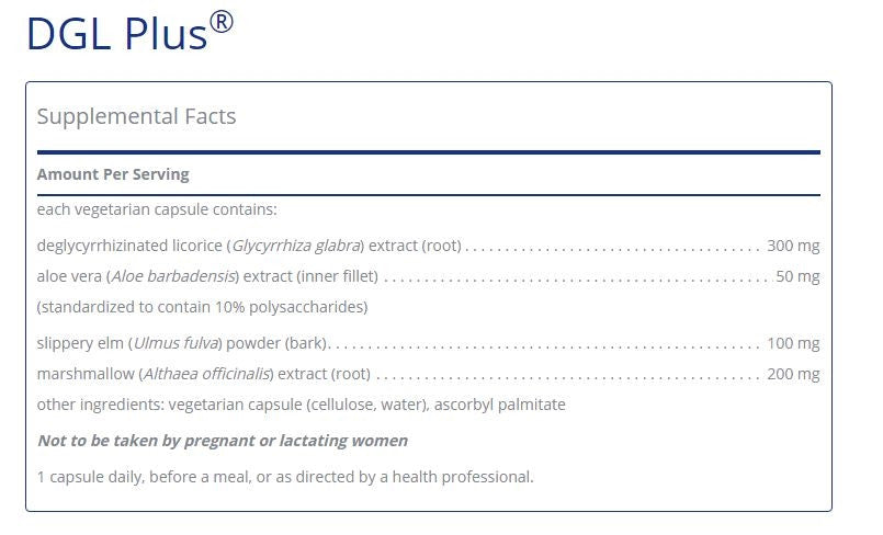 DGL Plus 60 capsules by Pure Encapsulations