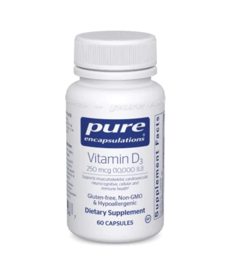 Vitamin D3 250mcg (1,000 iu) by Pure Encapsulations (60 Capsules)