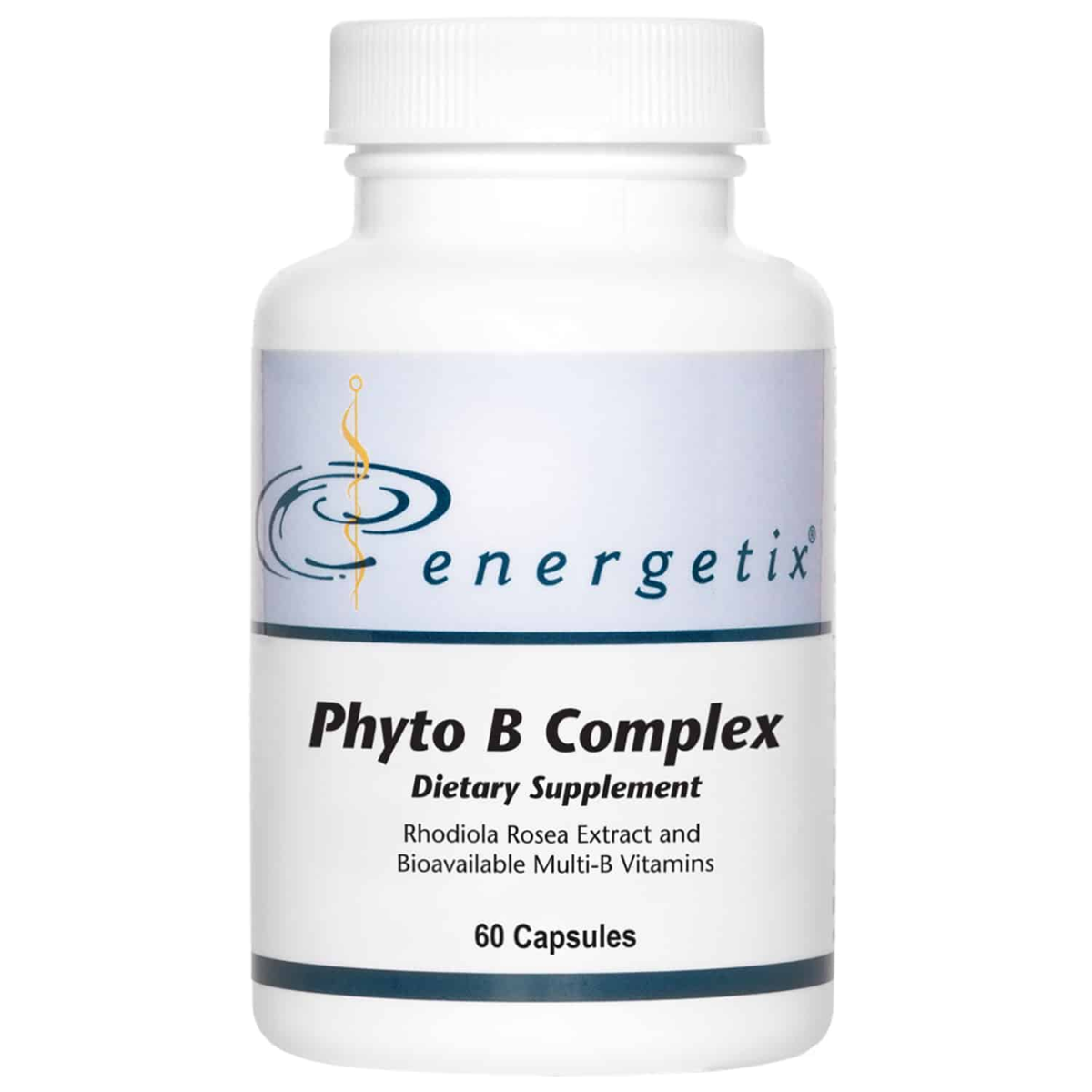 Phyto B Complex is a bioavailable source of multiple, methylated B vitamins along with the adaptogenic herb, rhodiola rosea extract