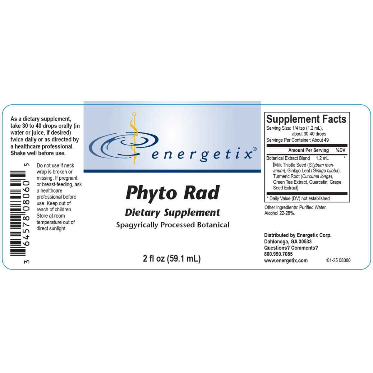 Phyto Rad is a unique herbal and nutritional blend designed to provide comprehensive support, especially in the presence of oxidative stress. 