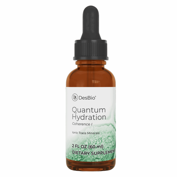 Quantum Hydration by DesBio with ionic trace minerals and fulvic acid for cellular hydration support.