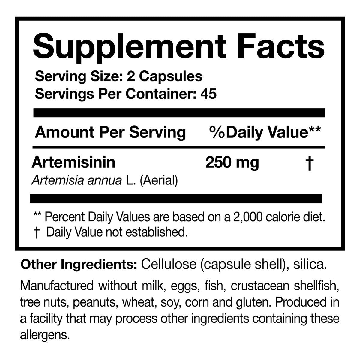 Artemisinin Solo By Researched Nutritionals