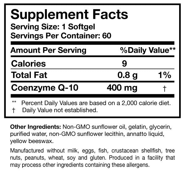 CoQ10 Power 400 mg softgels by Researched Nutritionals