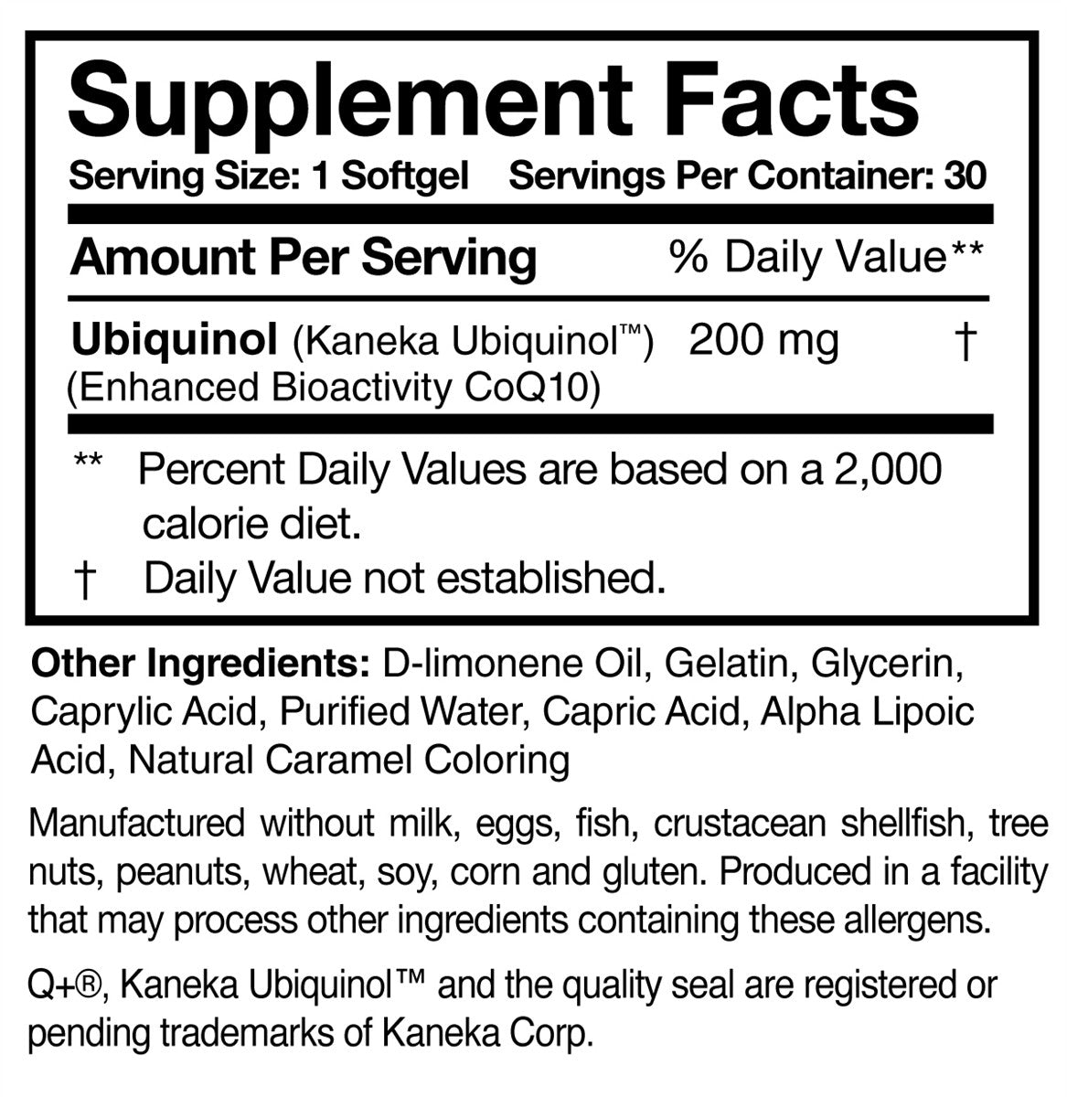 Ubiquinol Super 200 by Researched Nutritionals