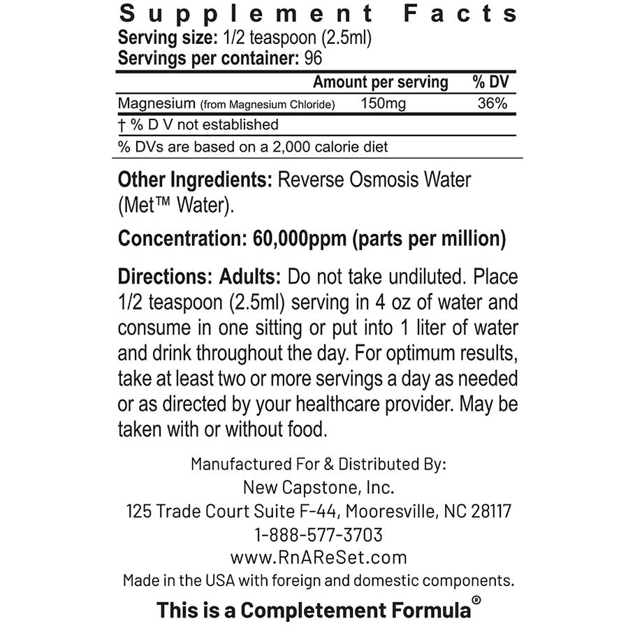 ReMag Liquid Magnesium (8 oz) by RnA ReSet Pro