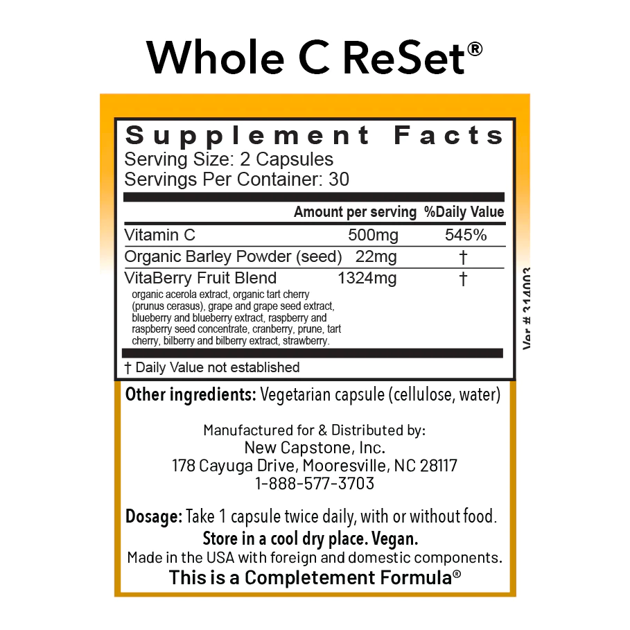 Whole C ReSet by RnA ReSet Pro