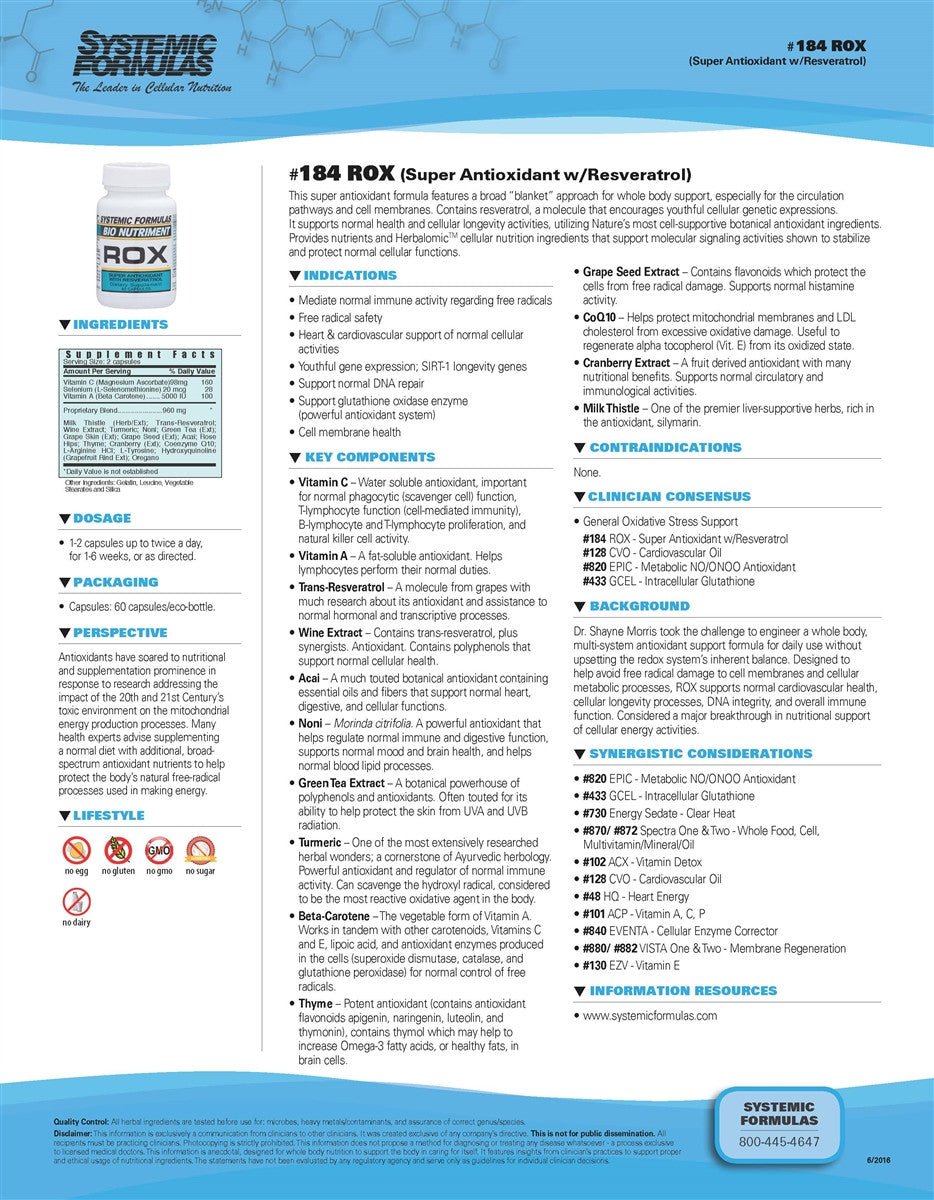 ROX Super Antioxidant by Systemic Formulas