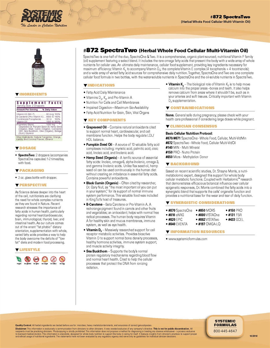 Spectra Two Oil LQ by Systemic Formulas