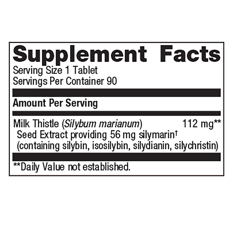 Silymarin 80 by Metagenics Ingredients Label
