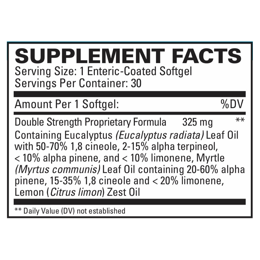 Sinutol Extra Strength by EuroMedica Ingredients Label