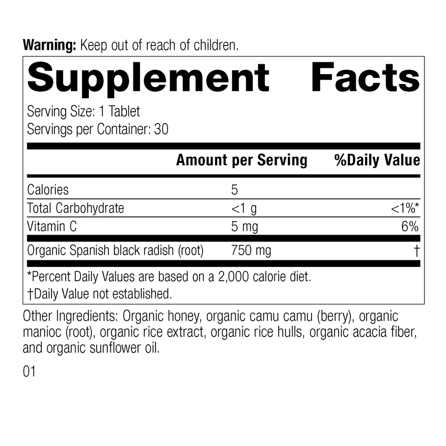 Spanish Black Radish (30 tablets) by Standard Process