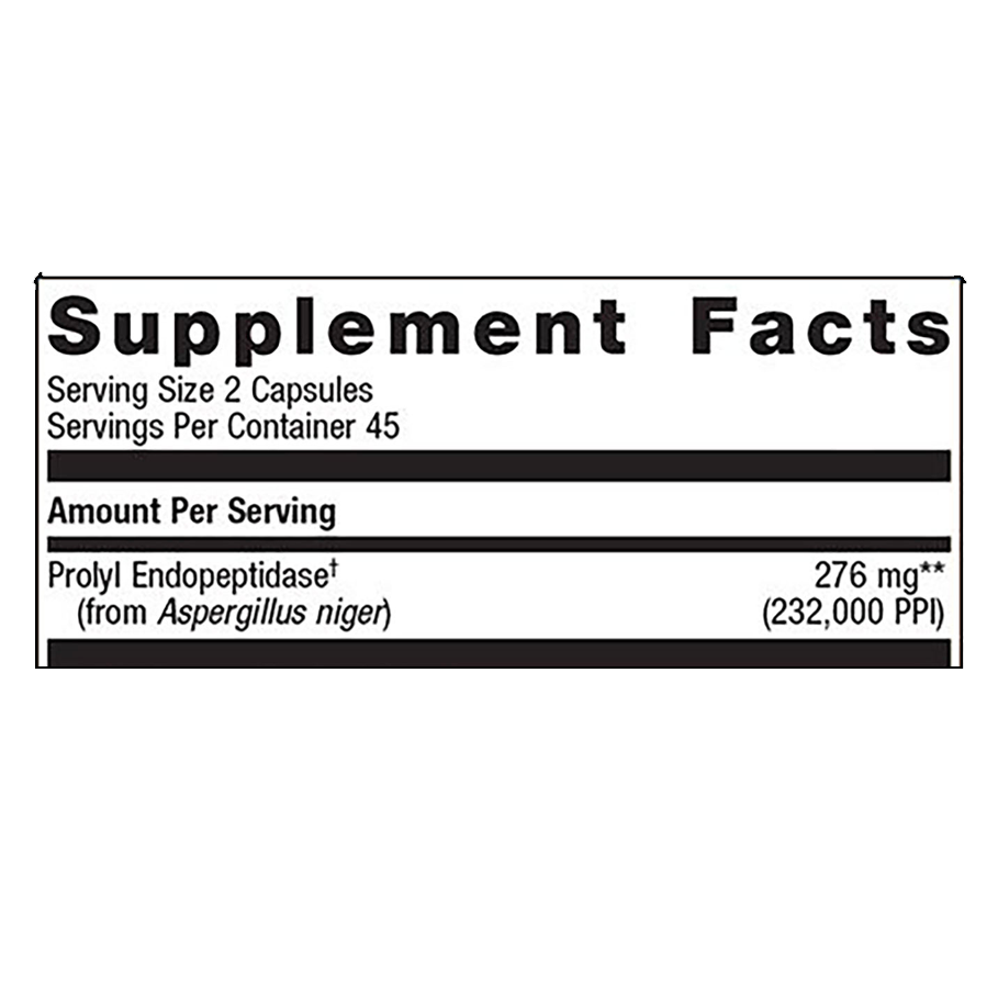 SpectraZyme Gluten Digest by Metagenics Ingredients Label