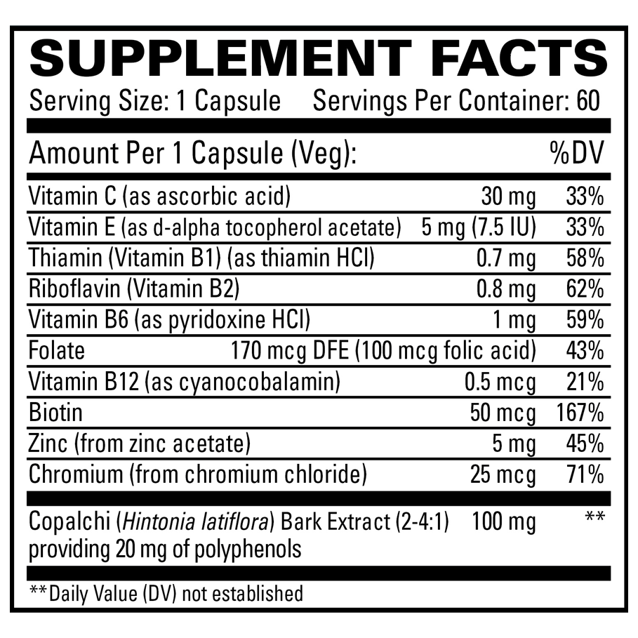 Sucontral D by EuroMedica Ingredients Label