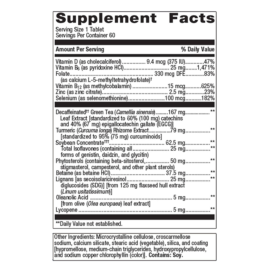 Testralin by Metagenics Ingredients Label