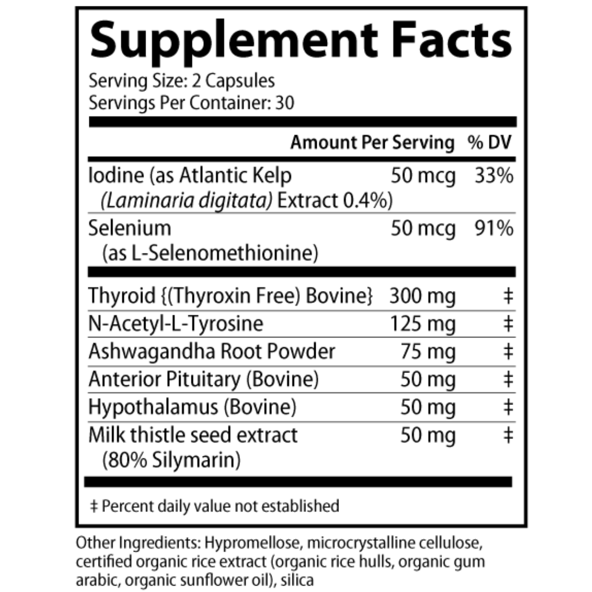 ThyroSyn provides nutrients, glandulars, and targeted herbals to support the thyroid and the HTP axis