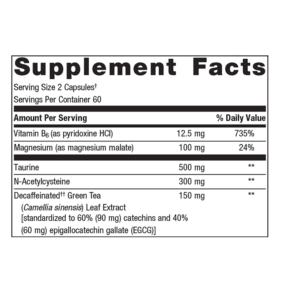 Trancor by Metagenics Ingredients Label