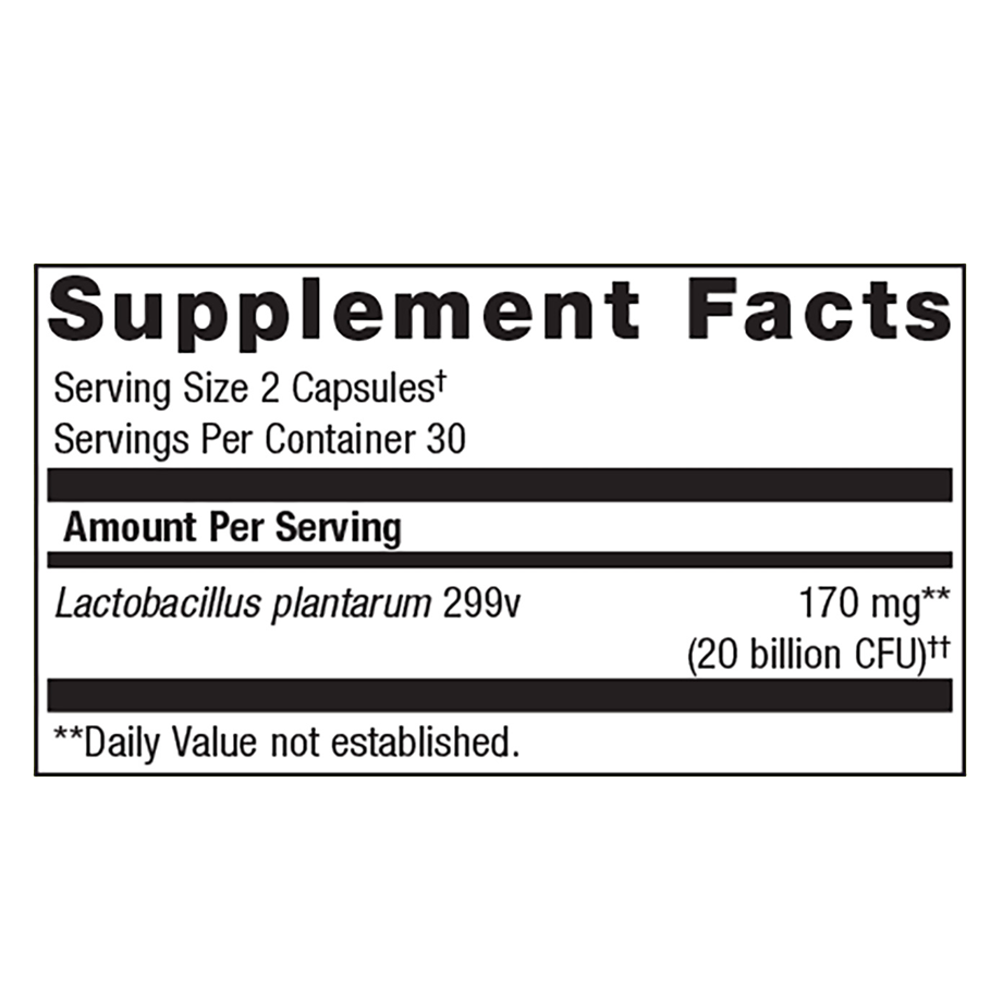 UltraFlora Intensive Care by Metagenics Ingredients Label