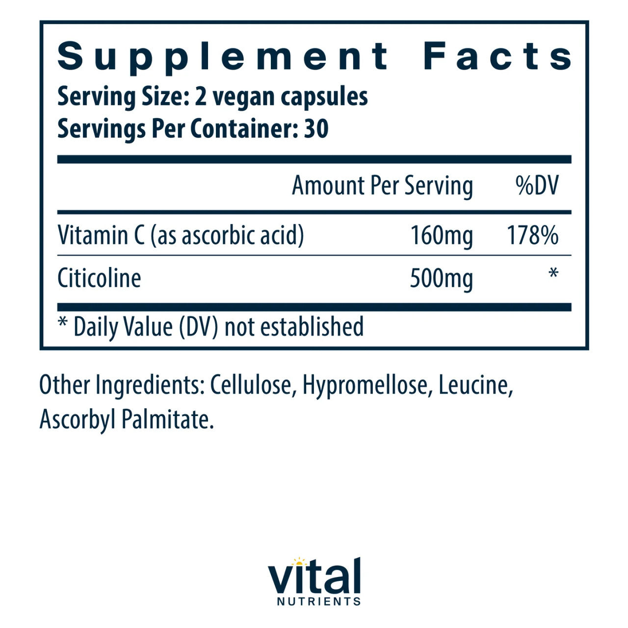 Citicoline 250mg by Vital Nutrients Ingredients