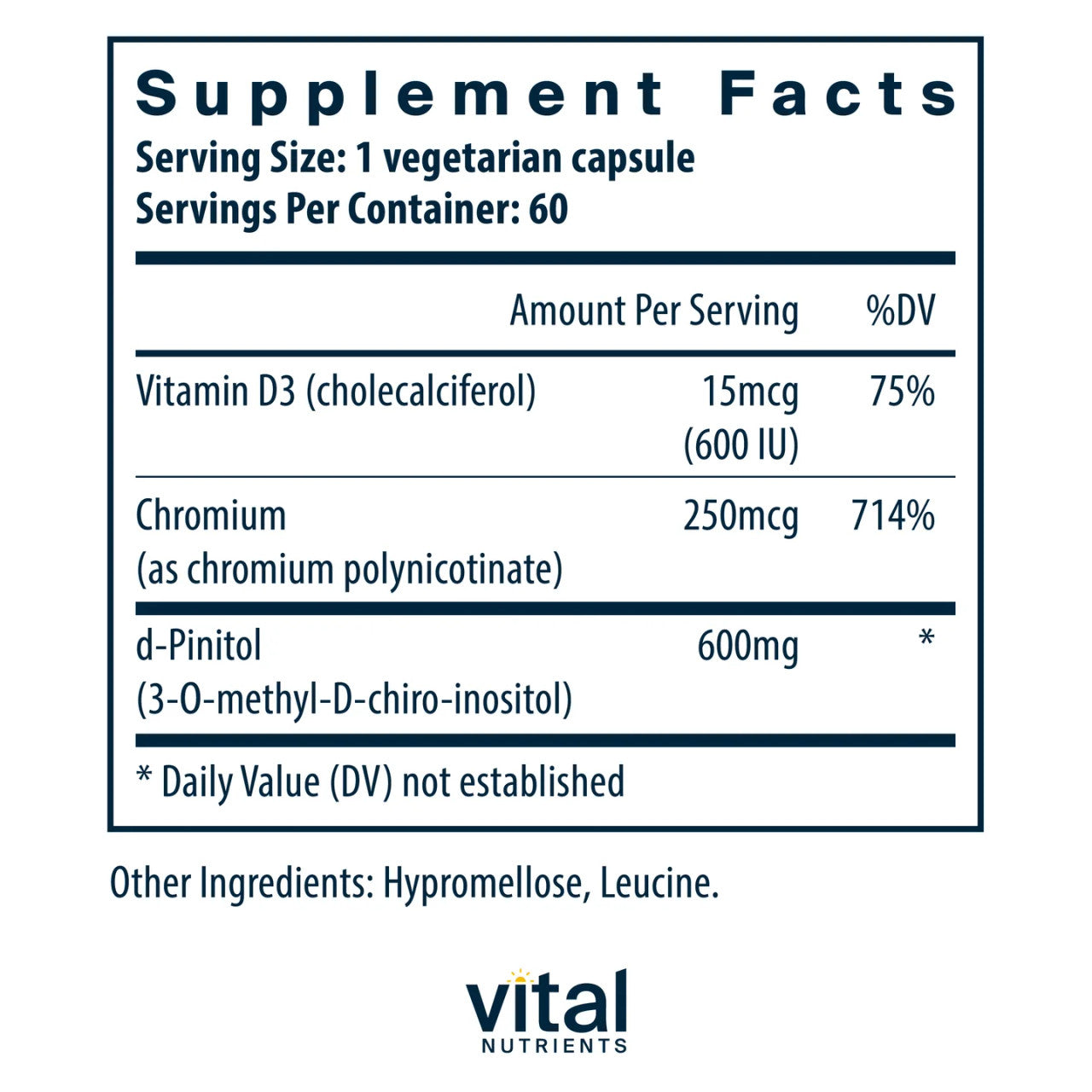 d-Pinitol 600 by Vital Nutrients Ingredients