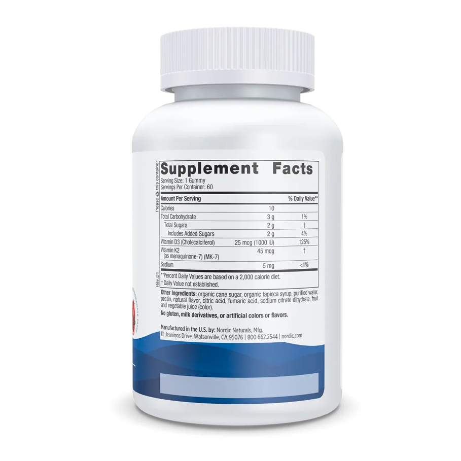 Vitamin D3+K2 Gummies by Nordic Naturals