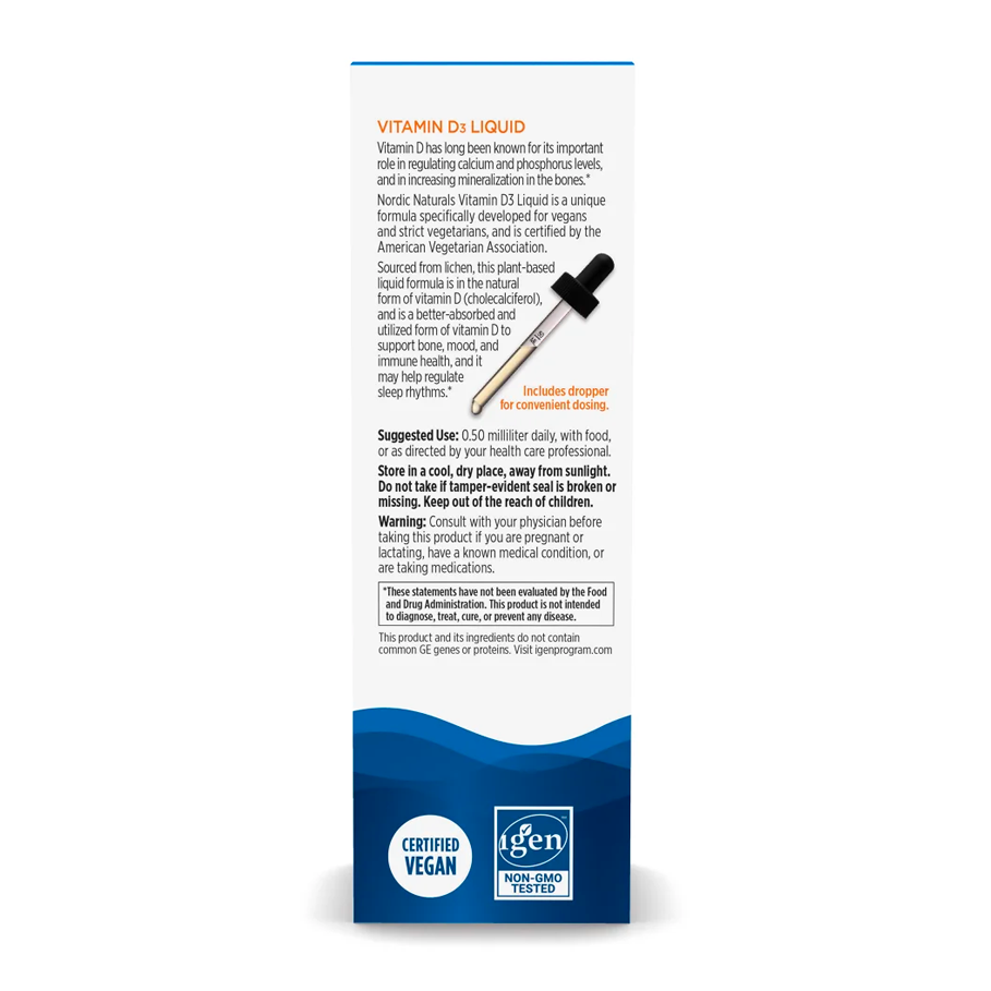 Plant-Based Vitamin D3 Liquid by Nordic Naturals