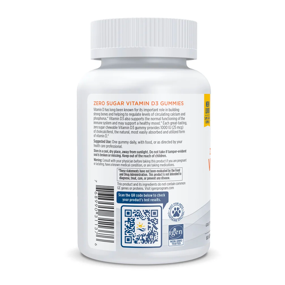 Zero Sugar Vitamin D3 Gummies by Nordic Naturals