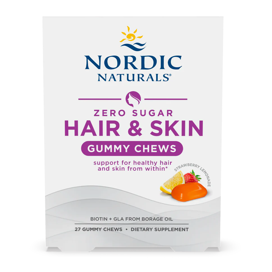 Zero Sugar Hair and Skin Gummy Chews by Nordic Naturals