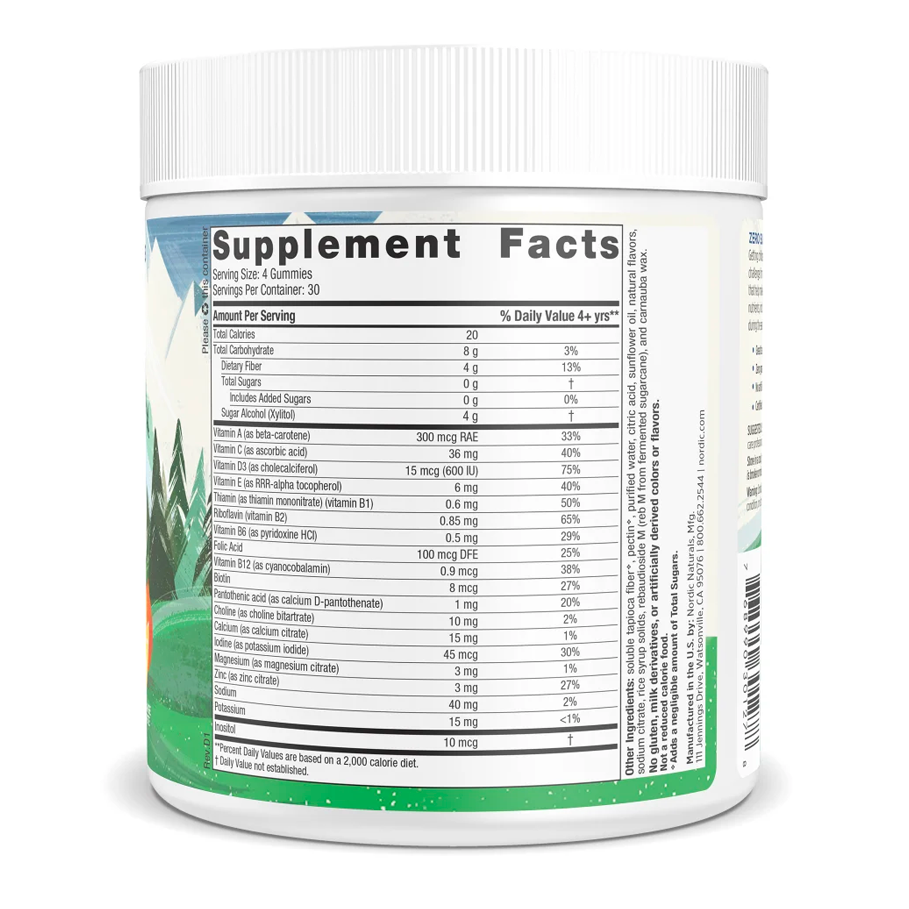 Zero Sugar Kids Multi Gummies by Nordic Naturals