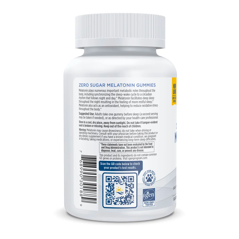 Zero Sugar Melatonin Gummies 60 ct by Nordic Naturals