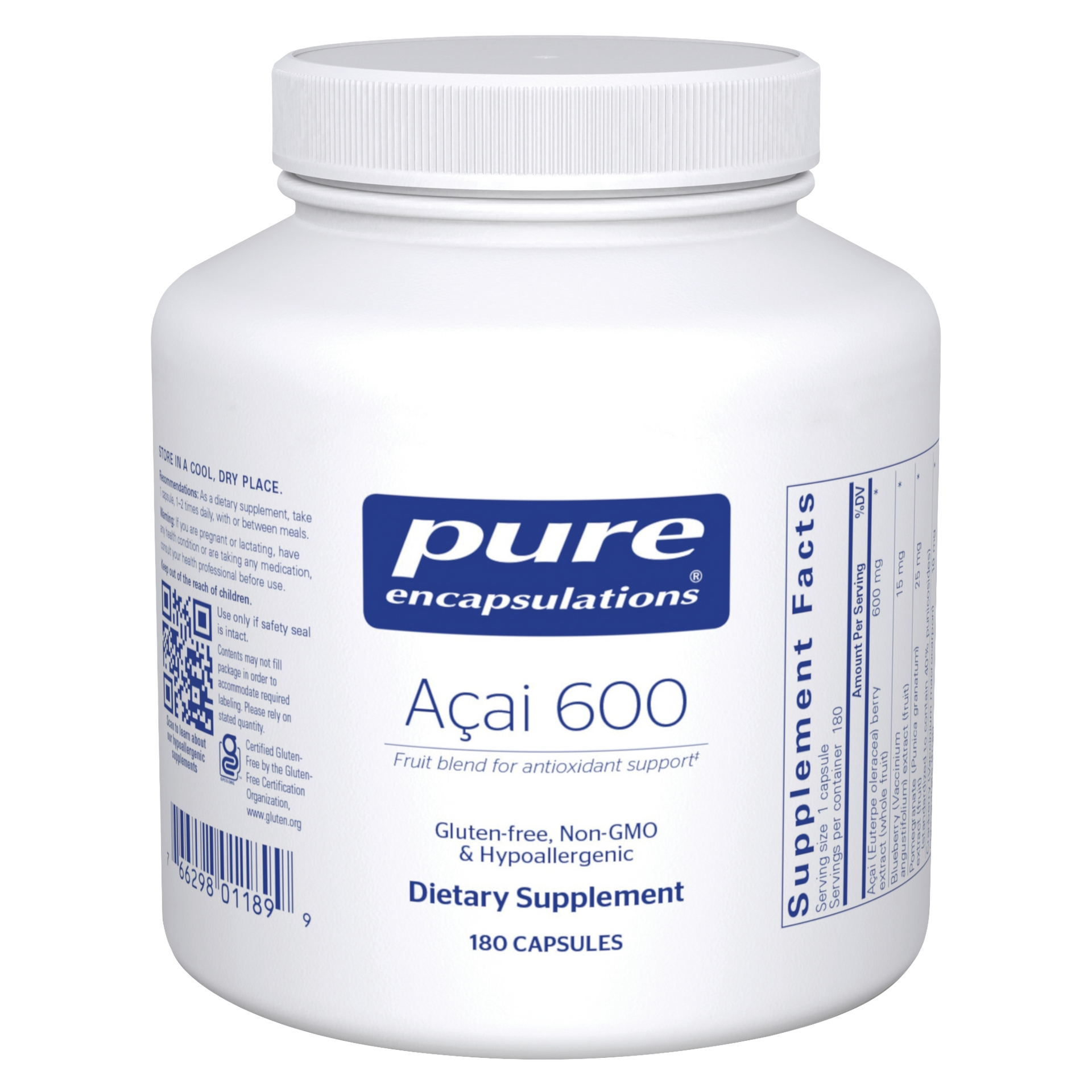 Açai 600 180 Capsules by Pure Encapsulations