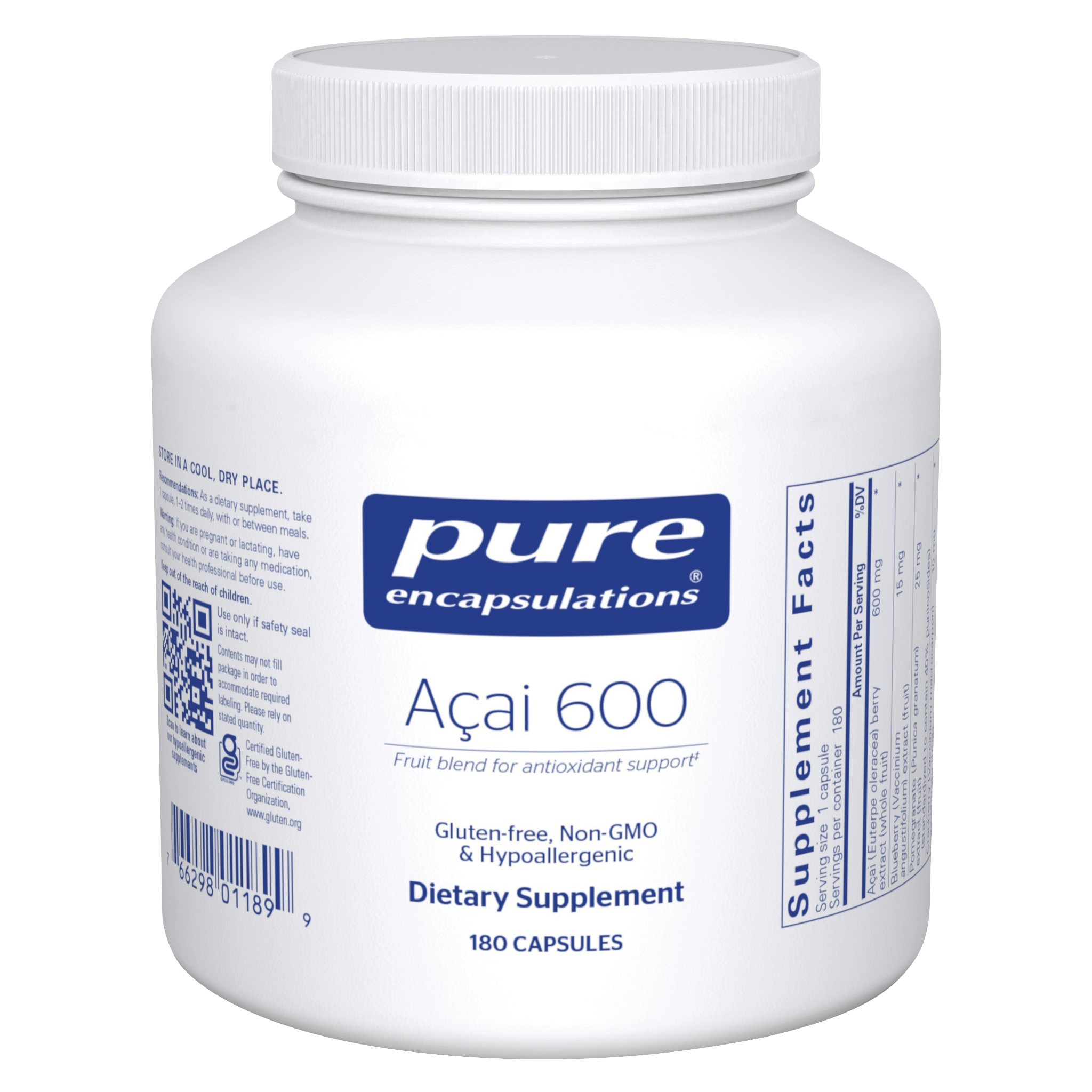 Açai 600 180 Capsules by Pure Encapsulations
