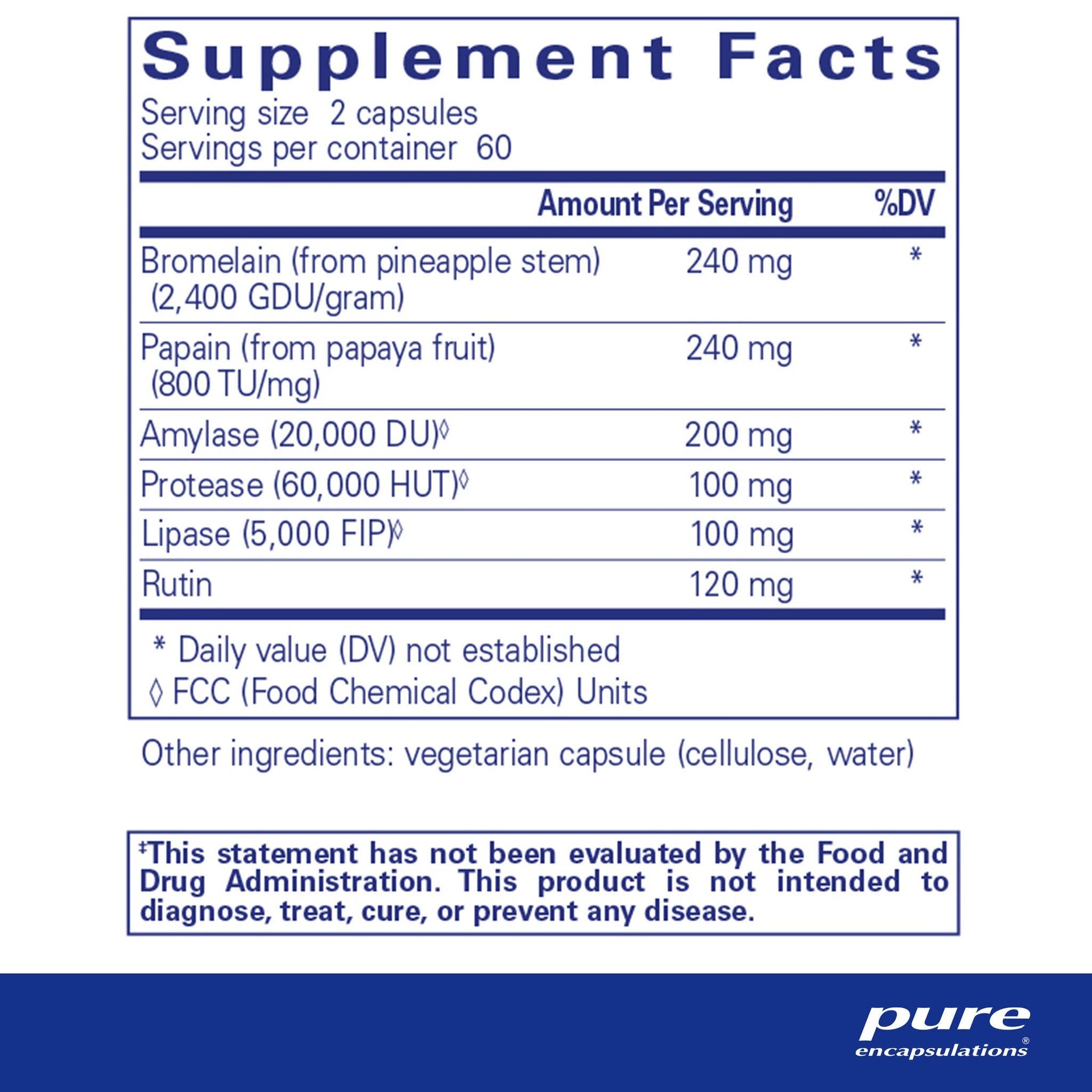 A.I. Enzymes 120 Capsules by Pure Encapsulations