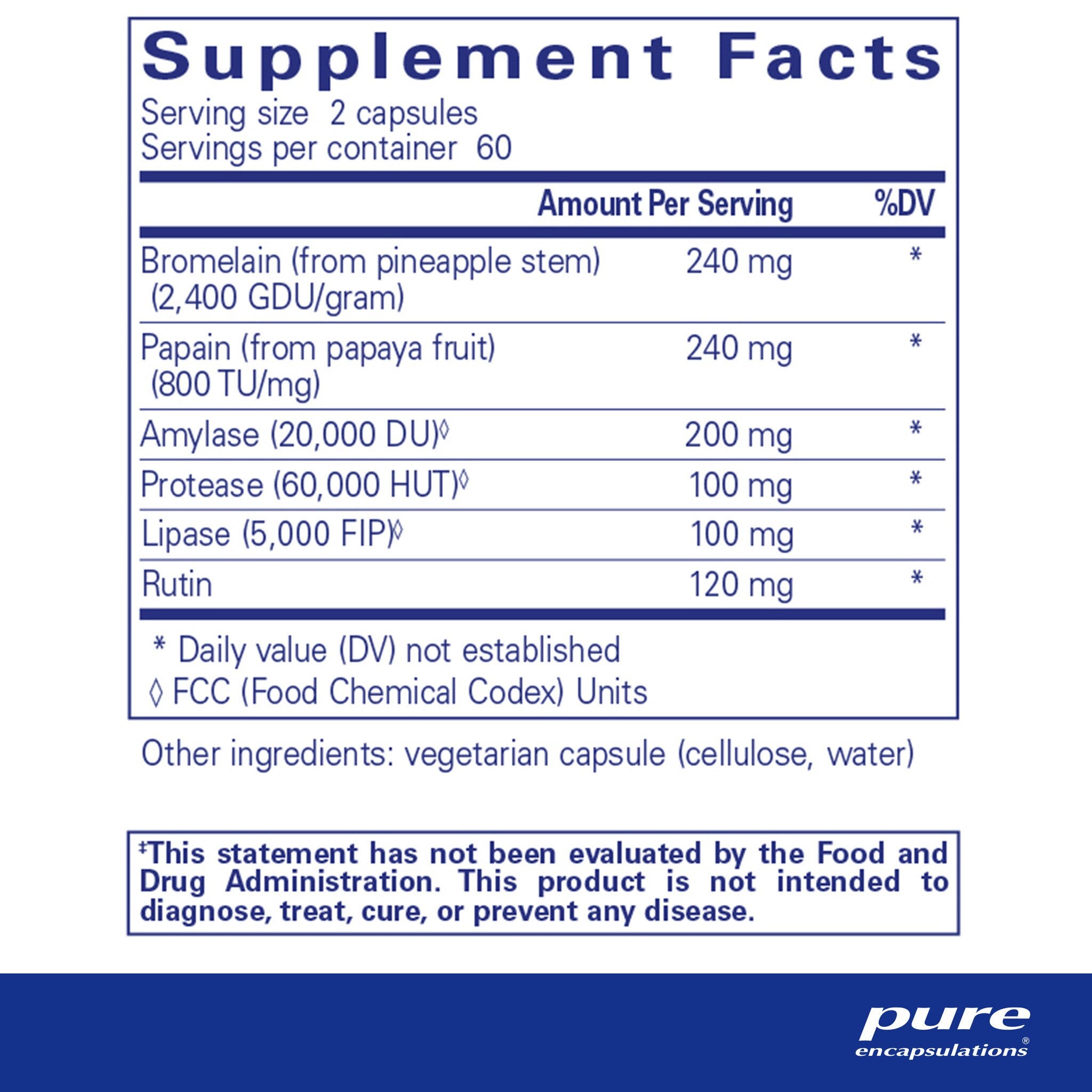 A.I. Enzymes 120 Capsules by Pure Encapsulations