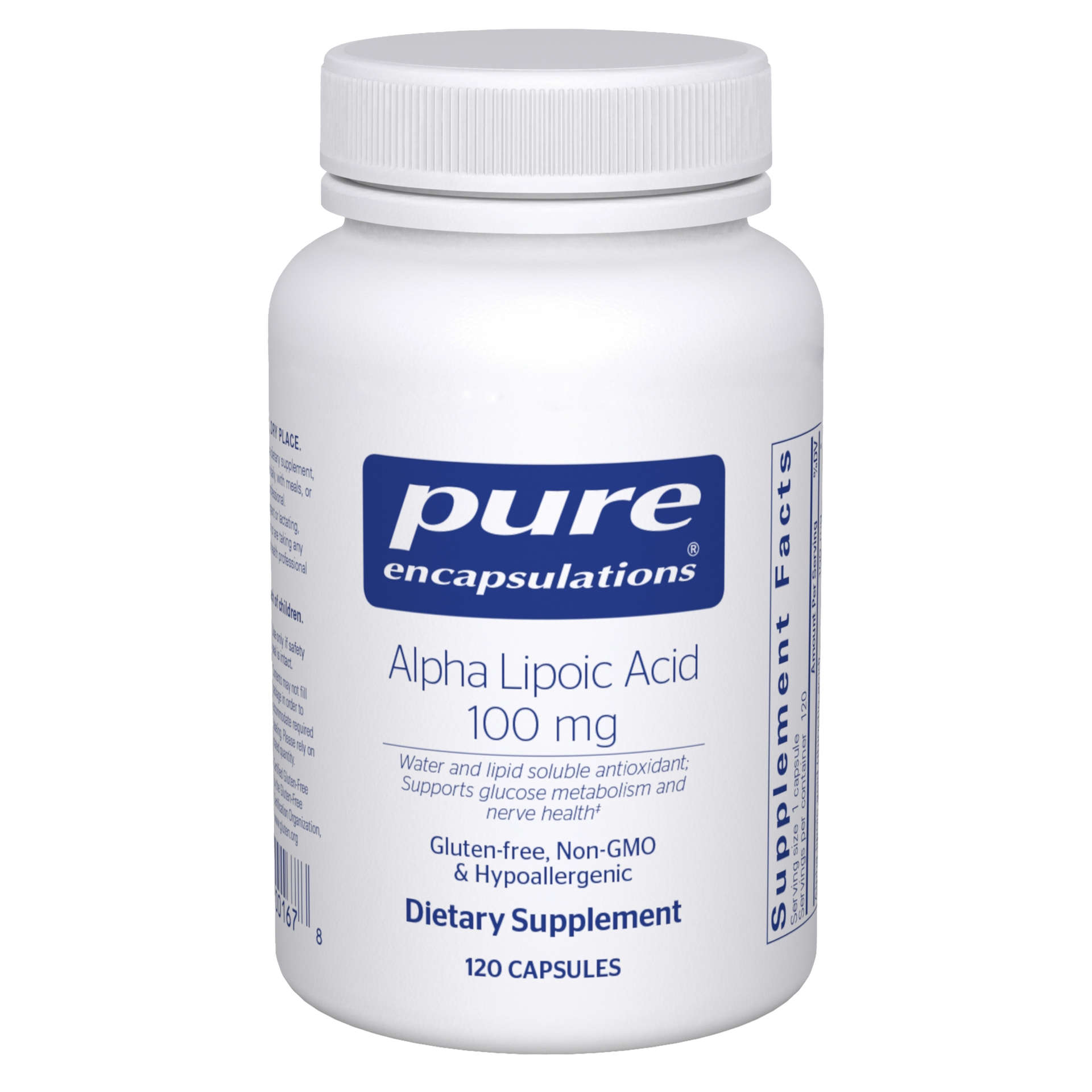 Alpha Lipoic Acid 100 mg 120 Capsules by Pure Encapsulations