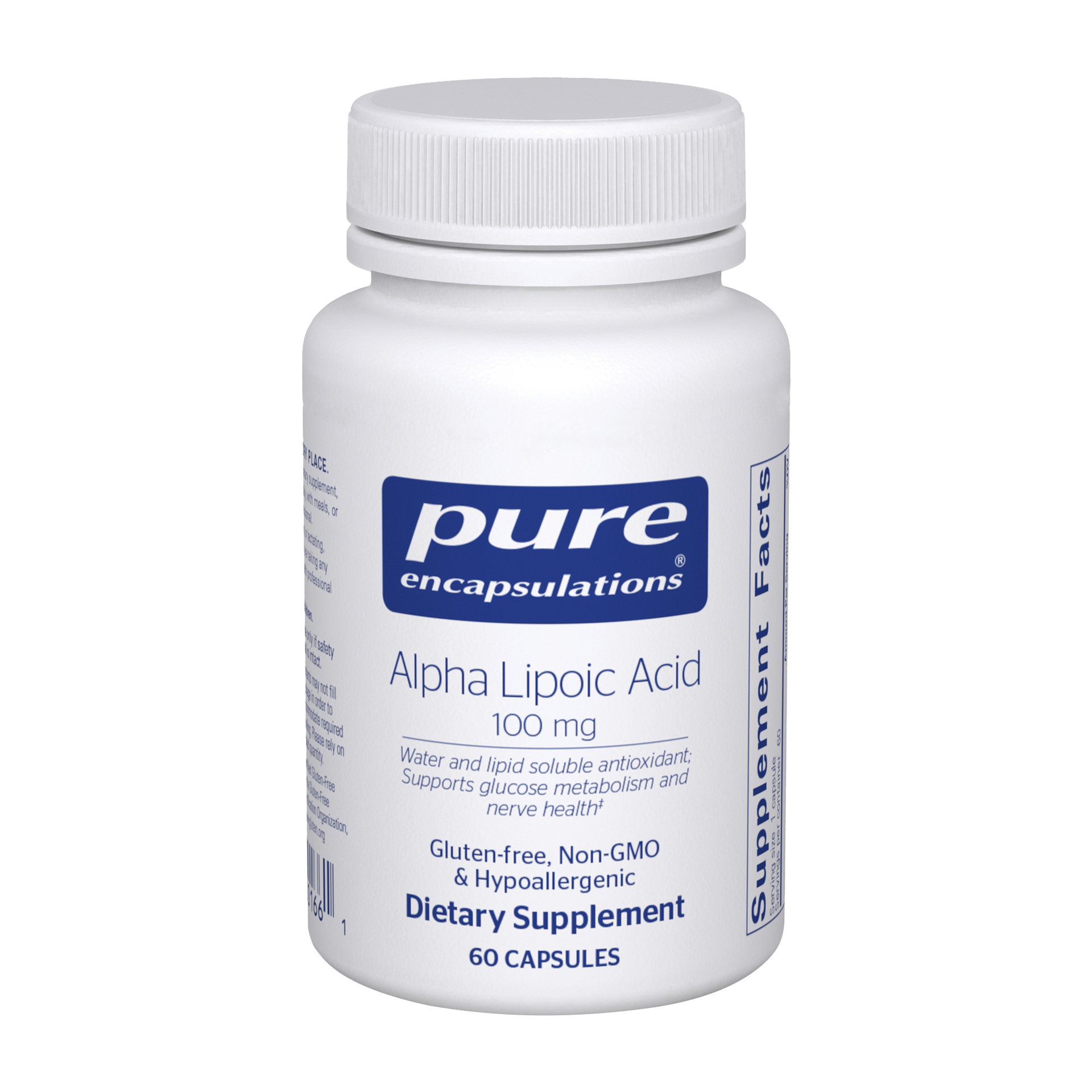 Alpha Lipoic Acid 100 mg 60 Capsules by Pure Encapsulations