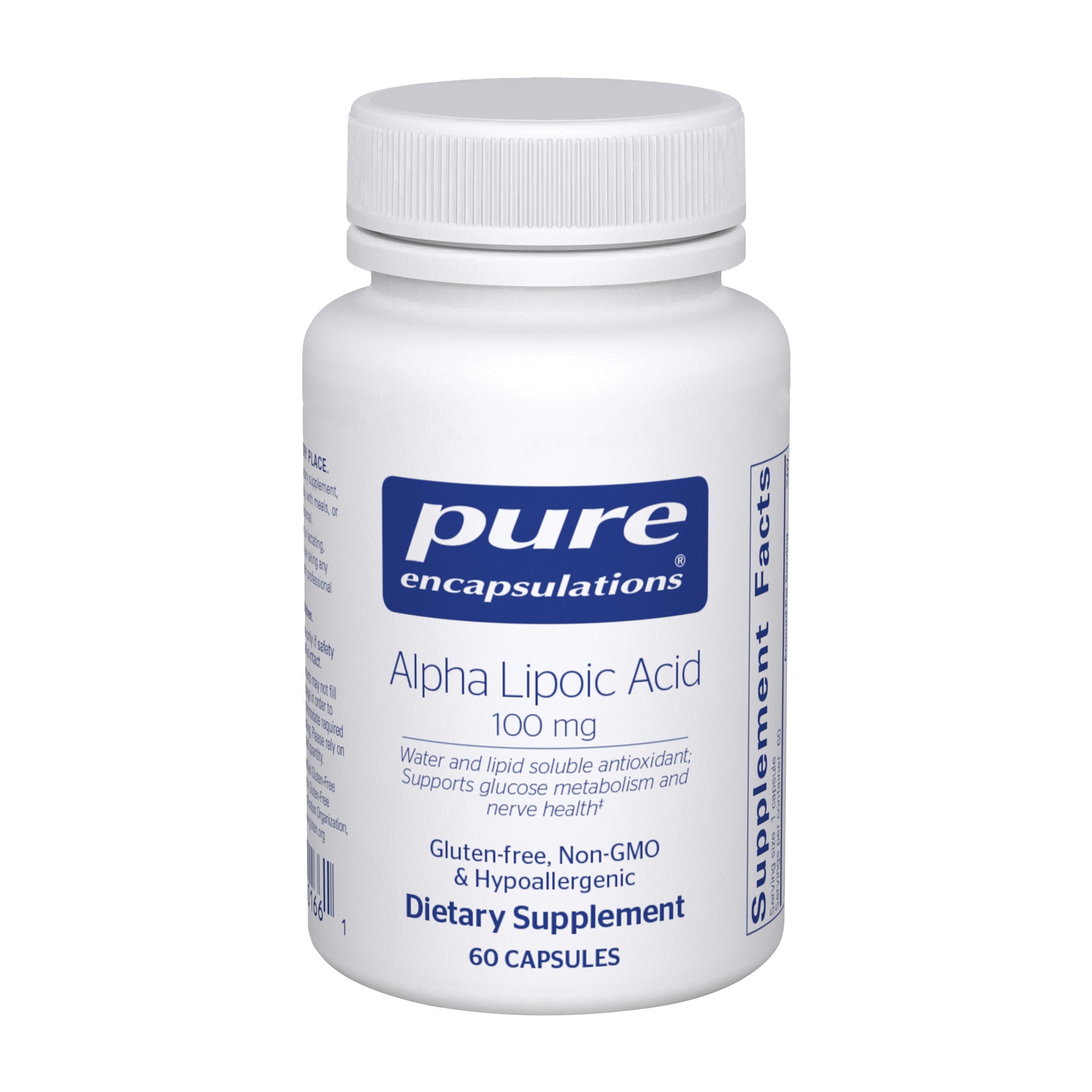 Alpha Lipoic Acid 100 mg 60 Capsules by Pure Encapsulations