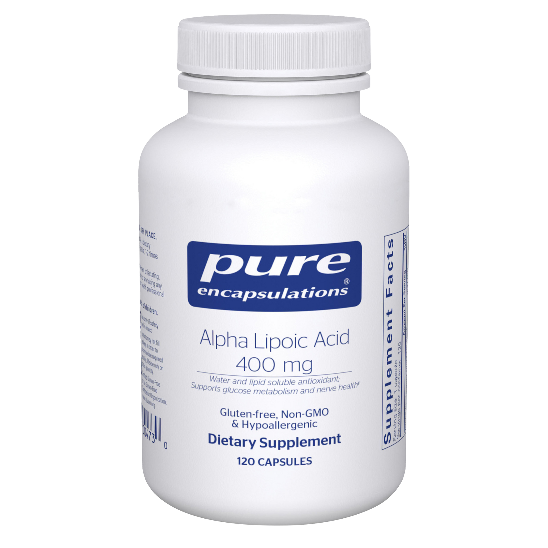 Alpha Lipoic Acid 400 mg 120 Capsules by Pure Encapsulations