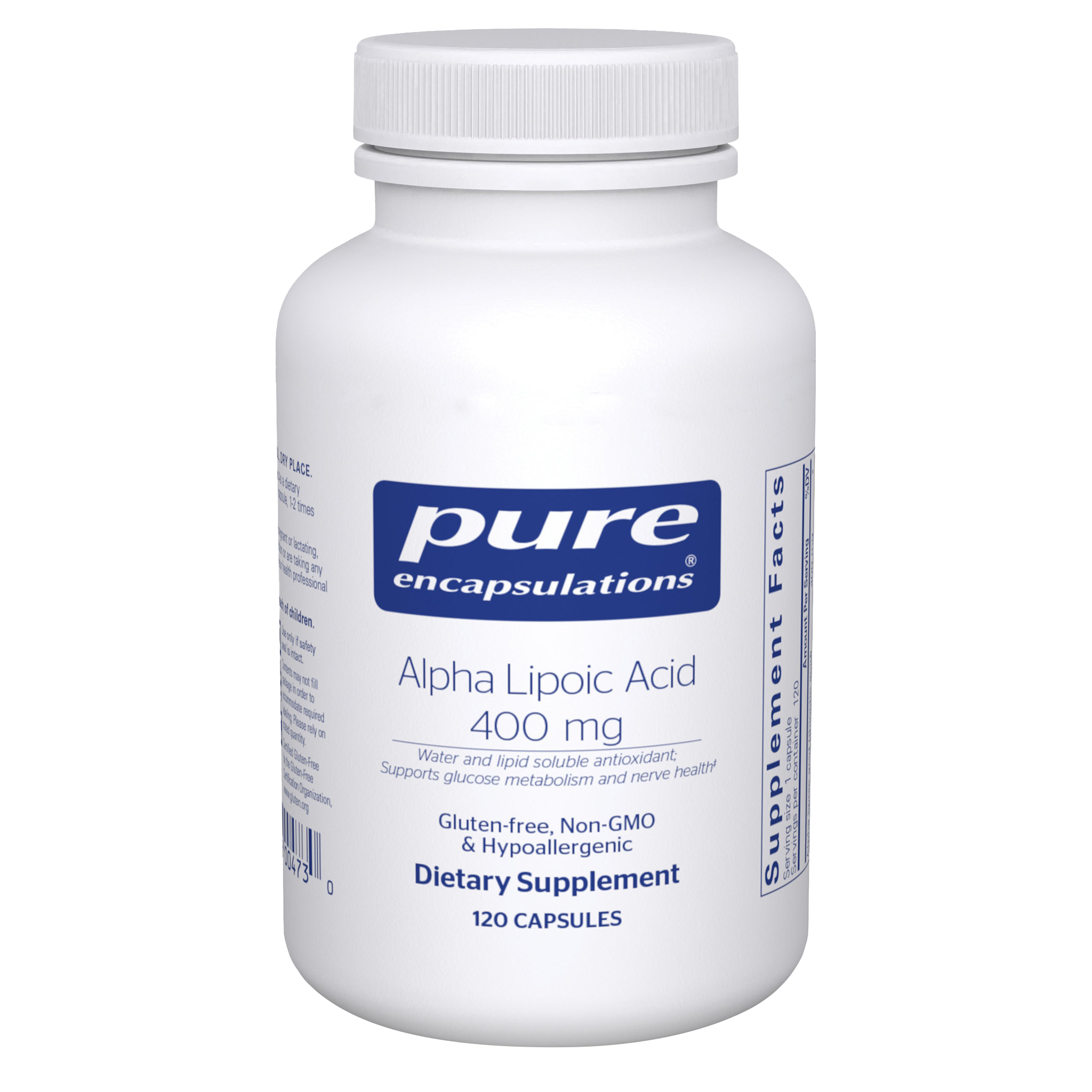 Alpha Lipoic Acid 400 mg 120 Capsules by Pure Encapsulations