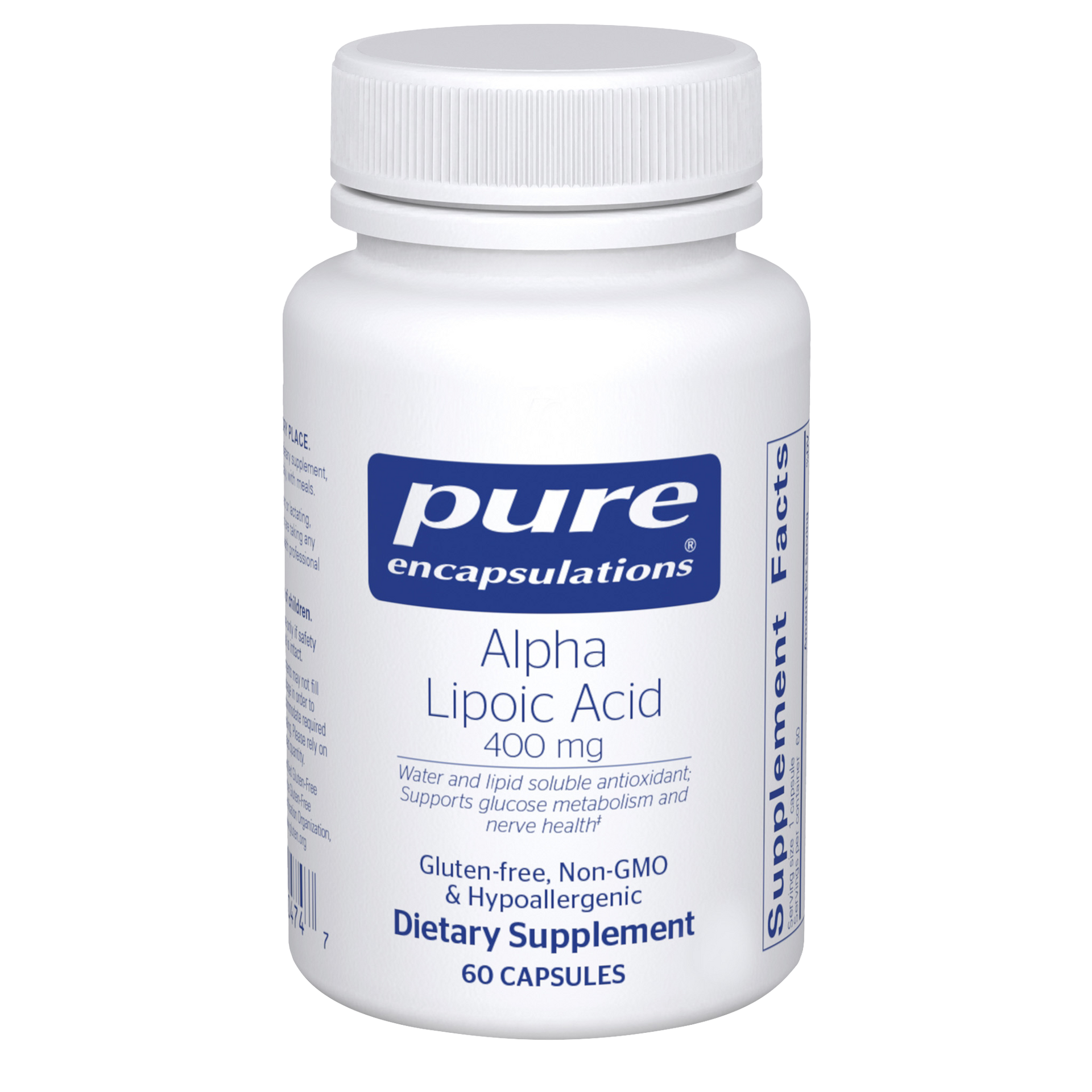 Alpha Lipoic Acid 400 mg 60 Capsules by Pure Encapsulations