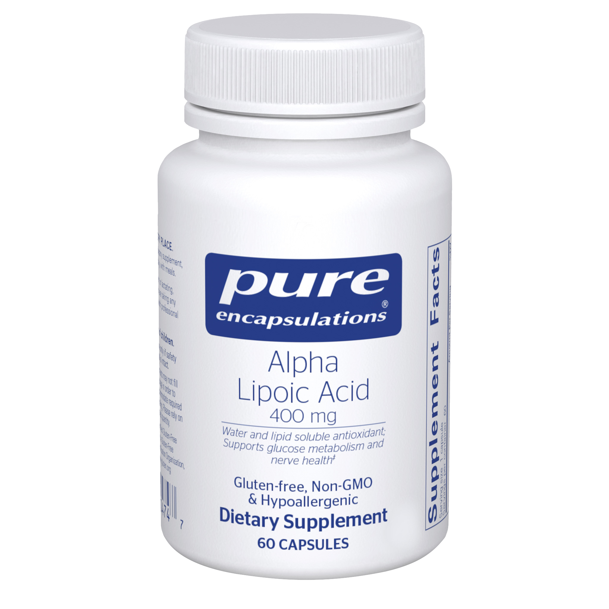Alpha Lipoic Acid 400 mg 60 Capsules by Pure Encapsulations