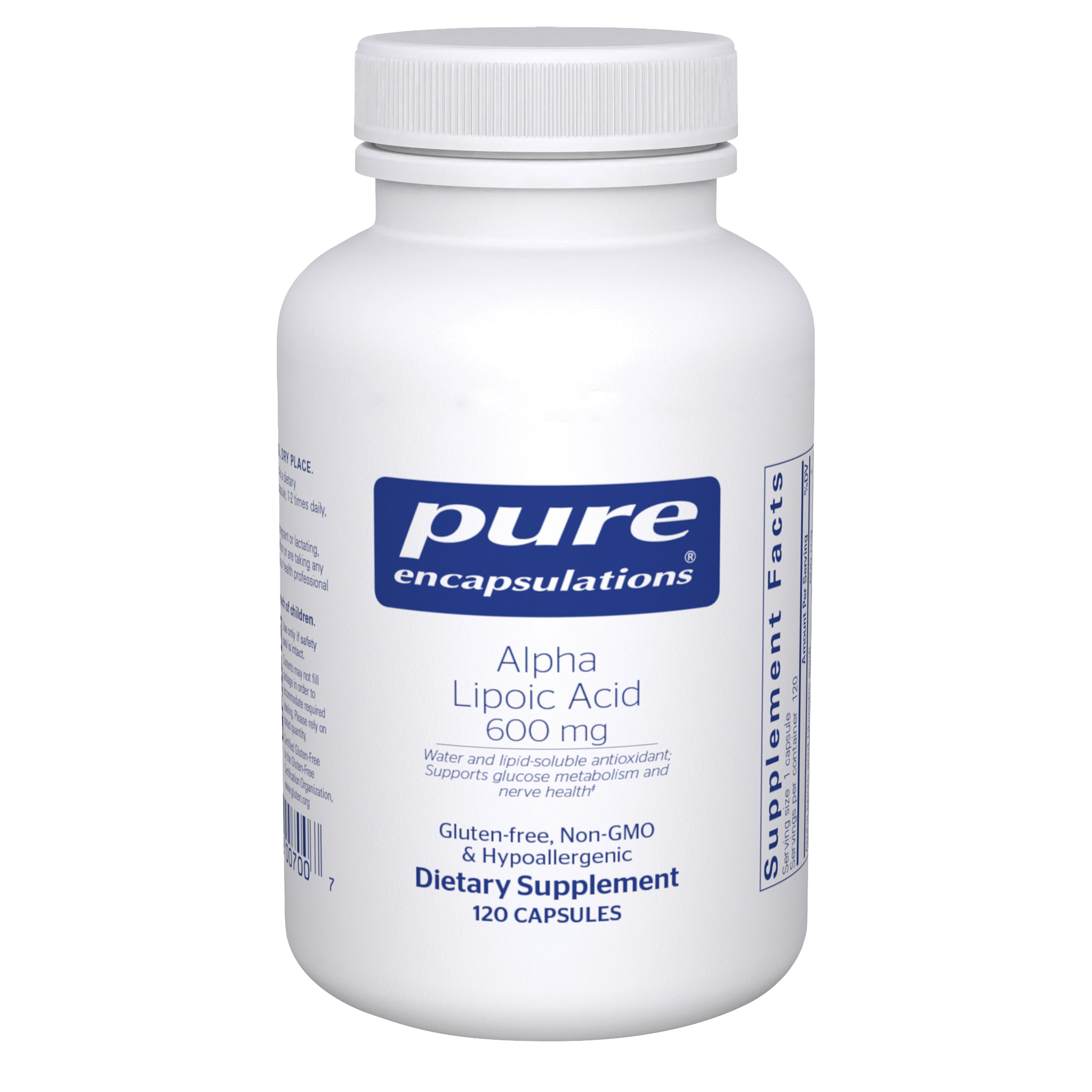 Alpha Lipoic Acid 600 mg 120 Capsules by Pure Encapsulations