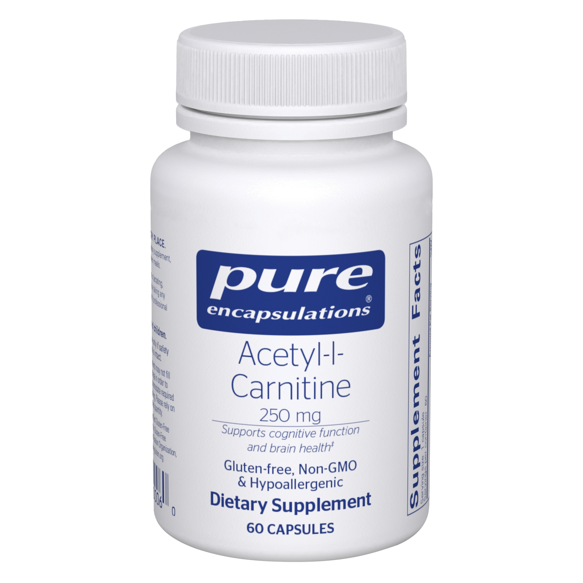 Acetyl-L-Carnitine 250 mg 60 Capsules by Pure Encapsulations
