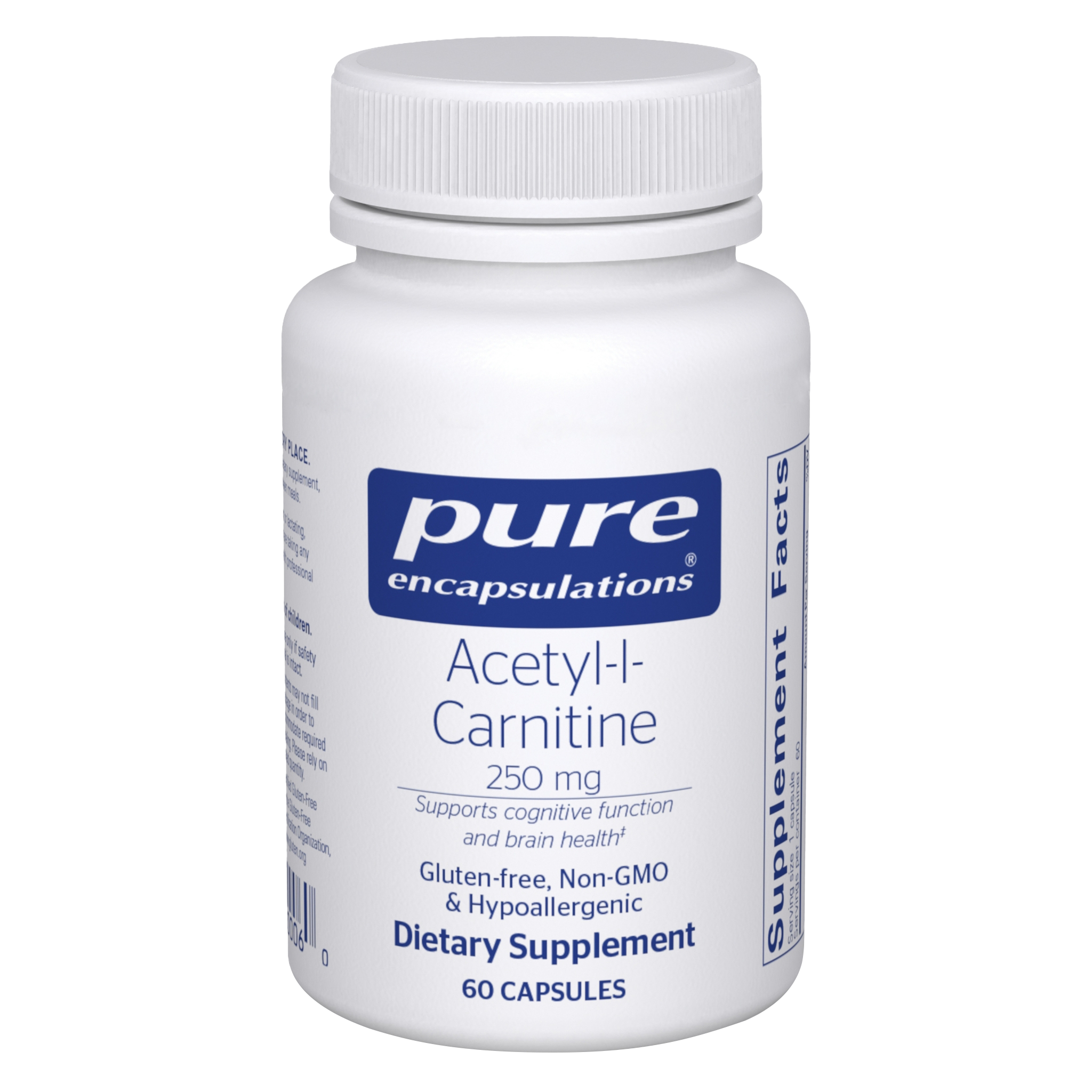 Acetyl-L-Carnitine 250 mg 60 Capsules by Pure Encapsulations
