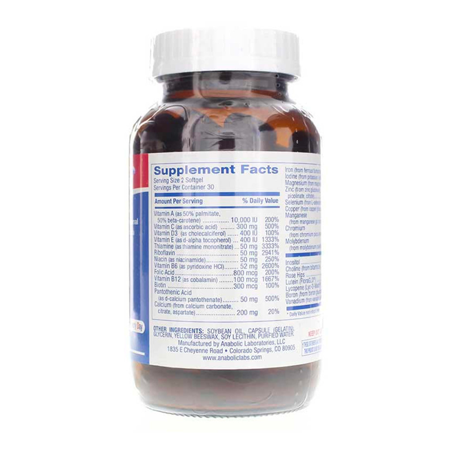 AVED -MULTI SOFTGEL w / lutein & lycopene by Anabolic Labs Ingredients