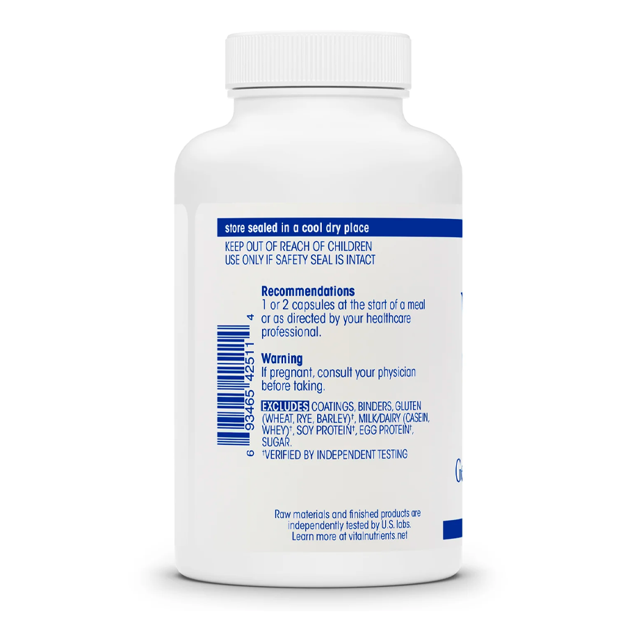 Betaine HCl Pepsin Gentian Root Extract by Vital Nutrients Dosage