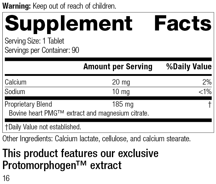 Cardiotrophin PMG®, 90 Tablets Supplement Facts