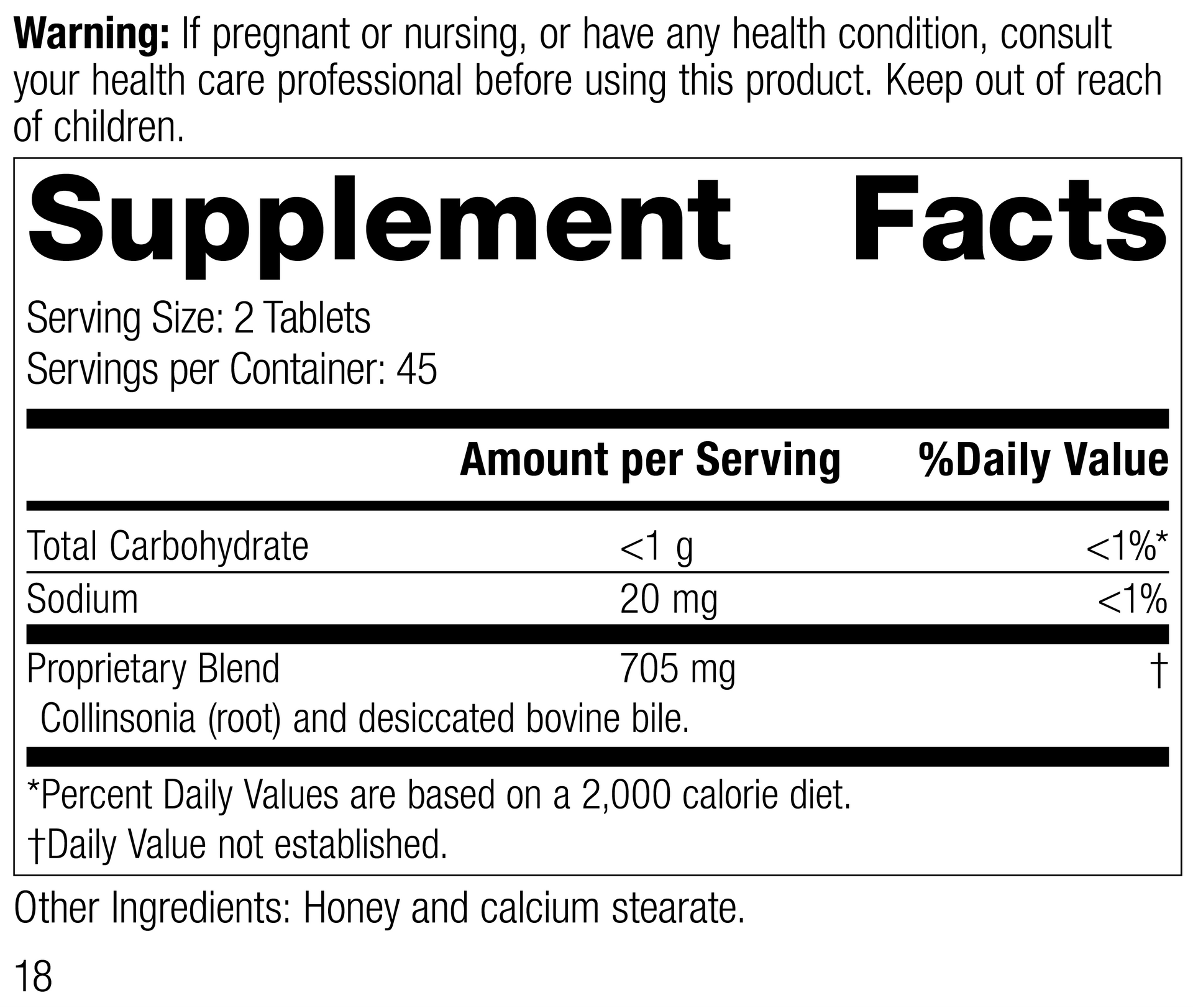 Cholacol®, 90 Tablets Supplement Facts