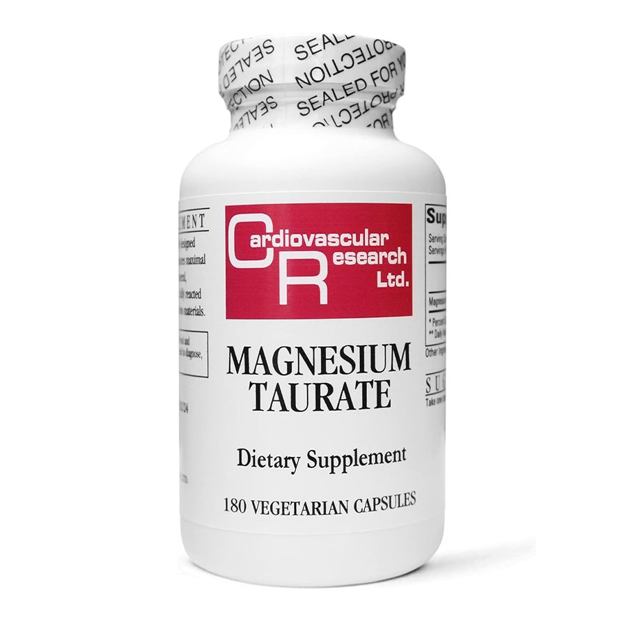 Magnesium Taurate 180 capsules by Cardiovascular Research Ltd.